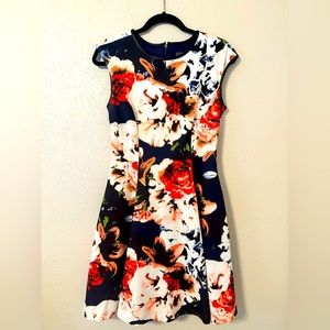 EUC Vince Camuto Floral Fit & Flare Dress / Size 6